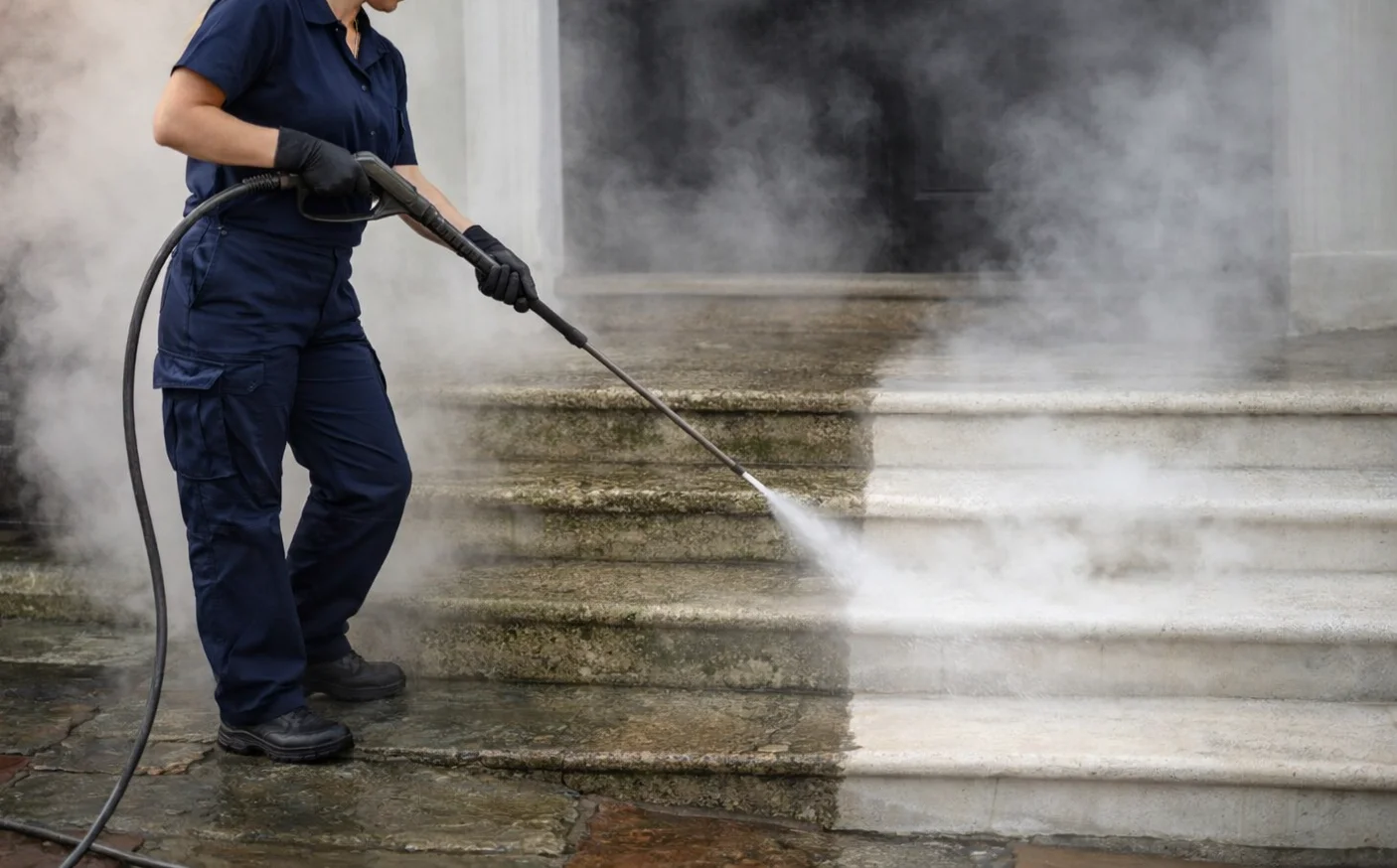 Rope Access DOFF Steam Cleaning